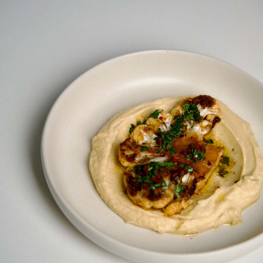 Cauliflower Steak with Hummus & Chimichurri