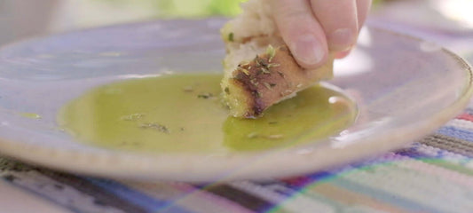 olive oil on plate