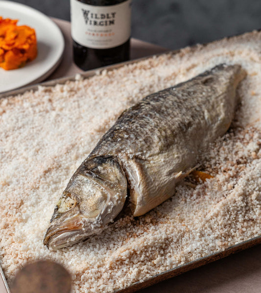 Fish baked in salt