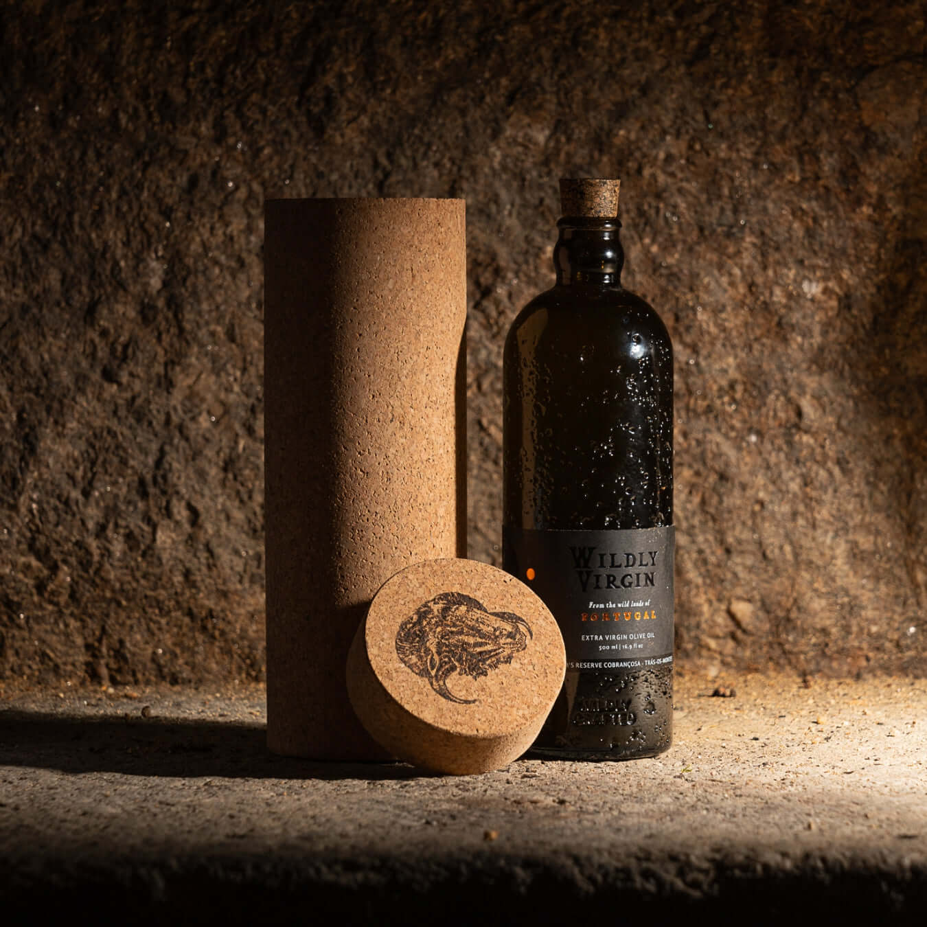 The Porto Collection featuring Joaquim's Reserve olive oil in bespoke cork packaging.