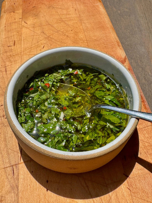 Authentic Chimichurri in a bowl