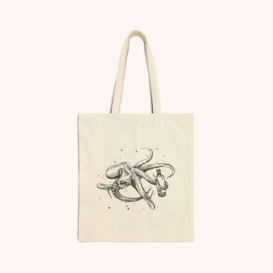 Wildly Virgin Octopus Canvas Tote - Front View