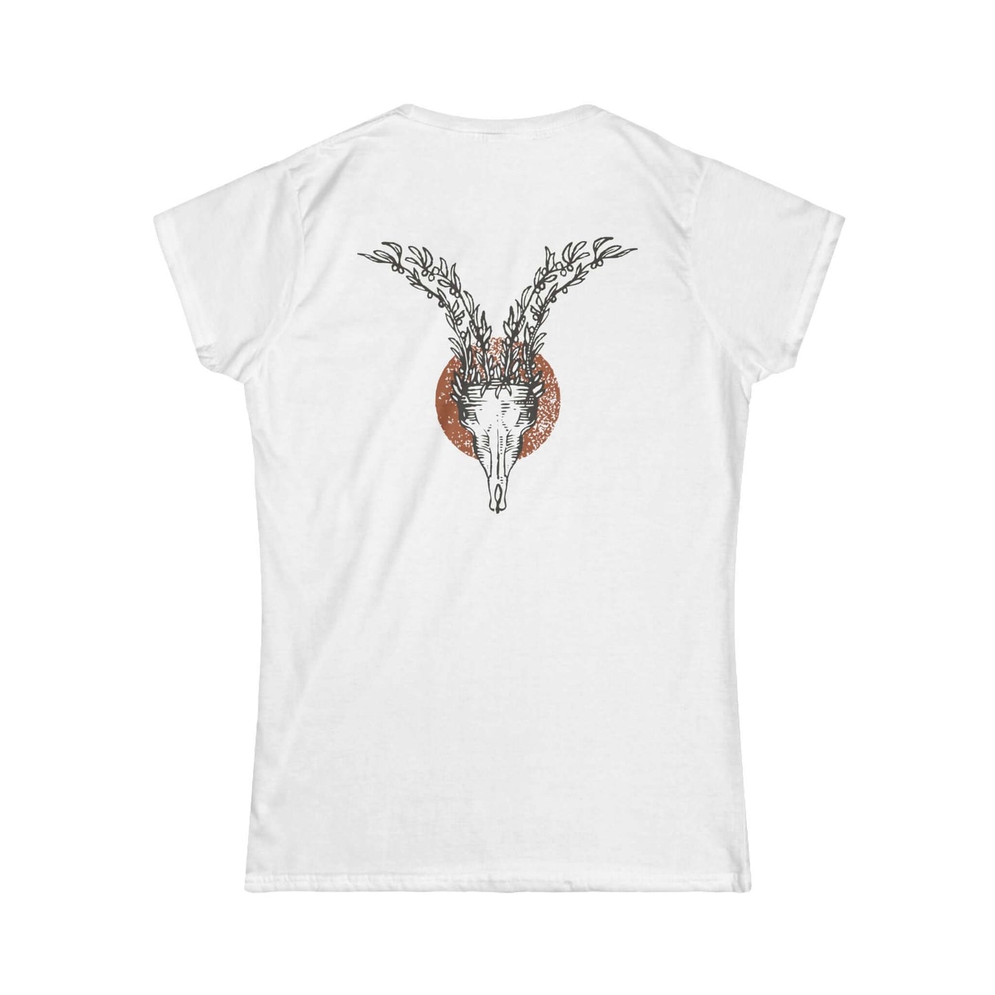 Women's Softstyle Ibex and Olive Branch Tee - White Back