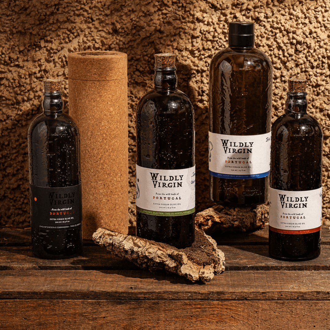 Four bottles of EVOO, the full WV range
