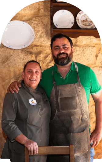 Two chefs at a traditional Portuguese restaurant