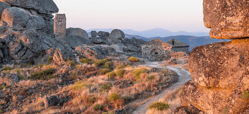 Old church in ruins in Beira Portugal