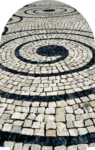 A photo of famous Portuguese cobblestones